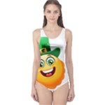 St patricks Emoji  One Piece Swimsuit