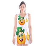 St patricks Emoji  Scoop Neck Skater Dress