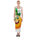 St patricks Emoji  Fitted Maxi Dress