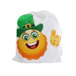 St patricks Emoji  Drawstring Pouch (XL)