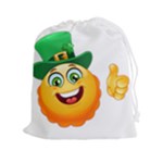 St patricks Emoji  Drawstring Pouch (XXL)