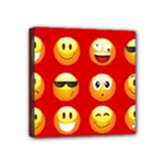 Red Emoji Mini Canvas 4  x 4  (Stretched)