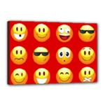 Red Emoji Canvas 18  x 12  (Stretched)