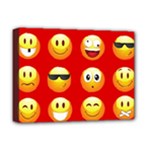 Red Emoji Deluxe Canvas 16  x 12  (Stretched) 