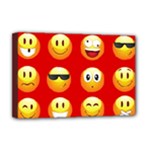 Red Emoji Deluxe Canvas 18  x 12  (Stretched)