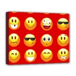 Red Emoji Deluxe Canvas 20  x 16  (Stretched)