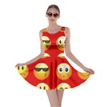 Red Emoji Skater Dress