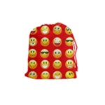 Red Emoji Drawstring Pouch (Medium)