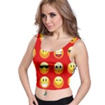 Red Emoji Crop Top