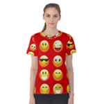 Red Emoji Women s Cotton Tee