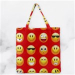 Red Emoji Grocery Tote Bag