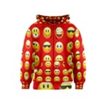 Red Emoji Kids Zipper Hoodie