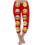 Red Emoji Capri Winter Leggings 