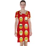 Red Emoji Short Sleeve Nightdress