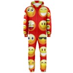 Red Emoji Hooded Jumpsuit (Men)