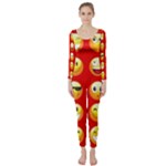 Red Emoji Long Sleeve Catsuit