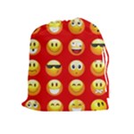 Red Emoji Drawstring Pouch (XL)