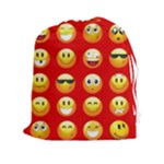 Red Emoji Drawstring Pouch (XXL)