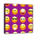 Purple Emoji Mini Canvas 8  x 8  (Stretched)