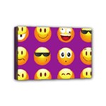 Purple Emoji Mini Canvas 6  x 4  (Stretched)