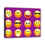 Purple Emoji Canvas 10  x 8  (Stretched)