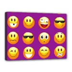 Purple Emoji Canvas 16  x 12  (Stretched)