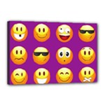 Purple Emoji Canvas 18  x 12  (Stretched)