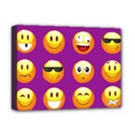 Purple Emoji Deluxe Canvas 16  x 12  (Stretched) 