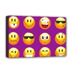 Purple Emoji Deluxe Canvas 18  x 12  (Stretched)