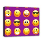 Purple Emoji Deluxe Canvas 20  x 16  (Stretched)