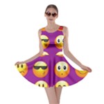 Purple Emoji Skater Dress