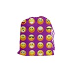 Purple Emoji Drawstring Pouch (Medium)