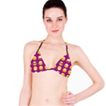 Purple Emoji Bikini Top