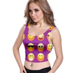 Purple Emoji Crop Top