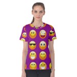 Purple Emoji Women s Cotton Tee