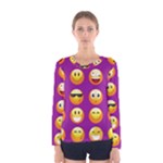 Purple Emoji Women s Long Sleeve T-shirt