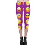 Purple Emoji Capri Leggings 