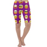 Purple Emoji Cropped Leggings 