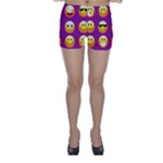 Purple Emoji Skinny Shorts