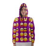 Purple Emoji Hooded Wind Breaker (Women)