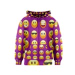 Purple Emoji Kids Zipper Hoodie