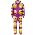 Purple Emoji Hooded Jumpsuit (Men)