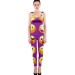 Purple Emoji OnePiece Catsuit