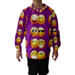 Purple Emoji Hooded Wind Breaker (Kids)