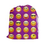 Purple Emoji Drawstring Pouch (XXL)