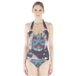 marlyn clown Women s Halter One Piece Swimsuit