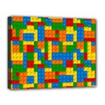 plastic blocks Canvas 14  x 11  (Stretched)