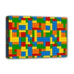 plastic blocks Deluxe Canvas 18  x 12  (Stretched)