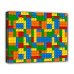 plastic blocks Deluxe Canvas 20  x 16  (Stretched)