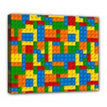 plastic blocks Deluxe Canvas 24  x 20  (Stretched)